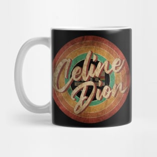 Celine Dion Vintage Circle Art Mug